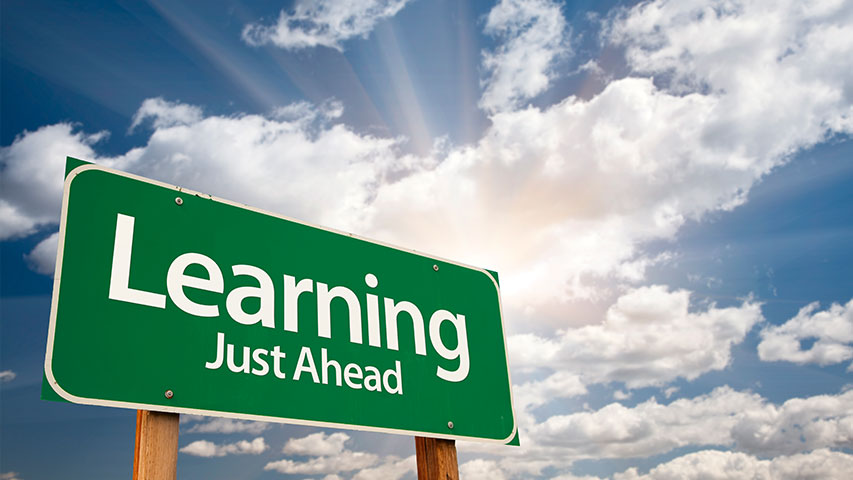 Learning Just Ahead Roadsign