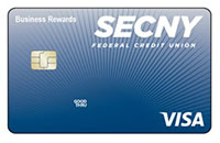 Via Business Blue Card with White Embossing
