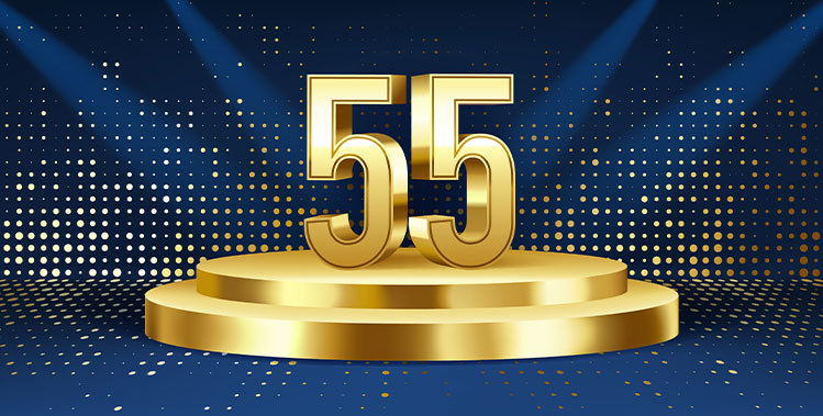 55th anniversary, celebration. loan rates