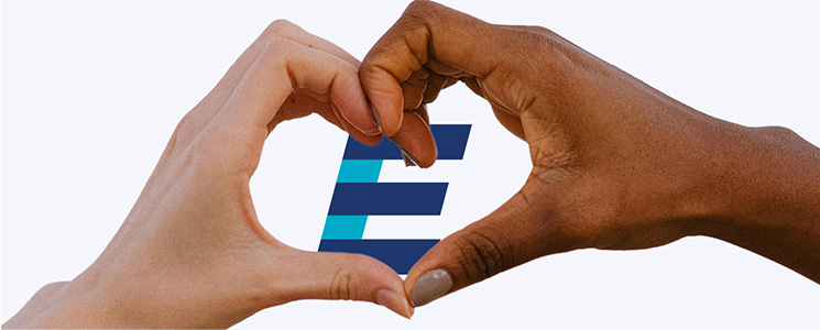 Hands making a heart around SECNY FCU, Best Credit Union near Syracuse, NY